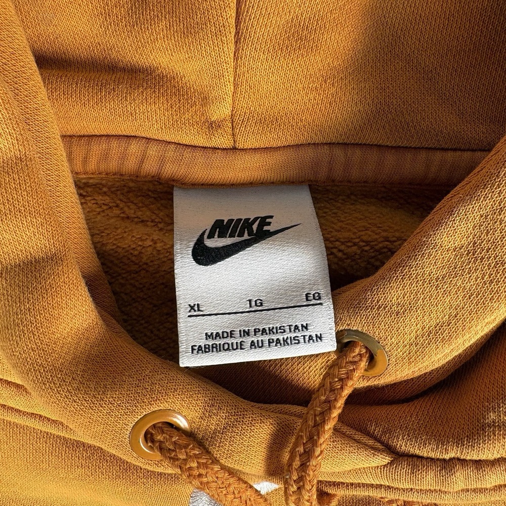 Nike Center Swoosh Hoodie Mens Size XL Mustard Yellow Rare Travis Scott Style - Picture 4 of 8